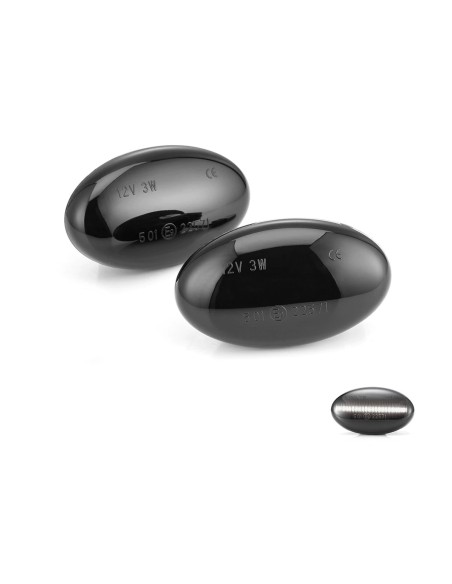 Kit Freccia Laterale a Led Side Marker Lente Nero Fume Luce Bianco Per Mercedes Benz Viano Vito W639 Classe A W168