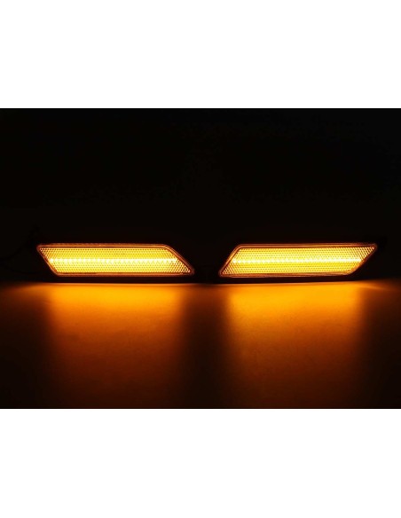 Kit Freccia Laterale a Led Side Marker Lente Trasparente Luce Arancione Per BMW Serie 3 F30 320 328 330 340 335 ActiveHybrid 3 2