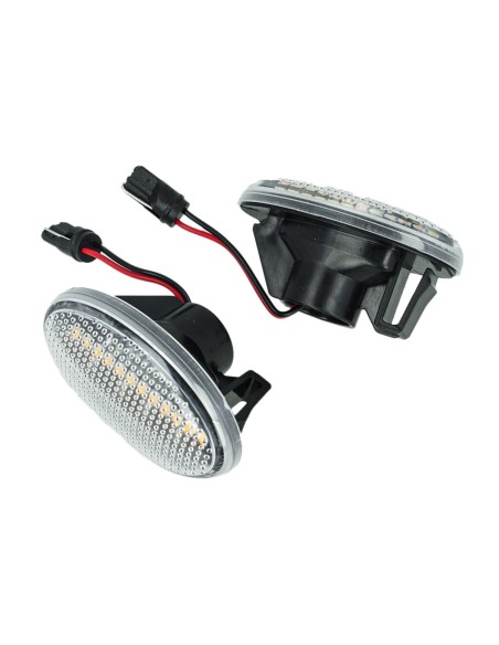 Kit Freccia Laterale a Led Side Marker Lente Trasparente Luce Arancione Per Mercedes Benz Viano Vito W639 Classe A W168