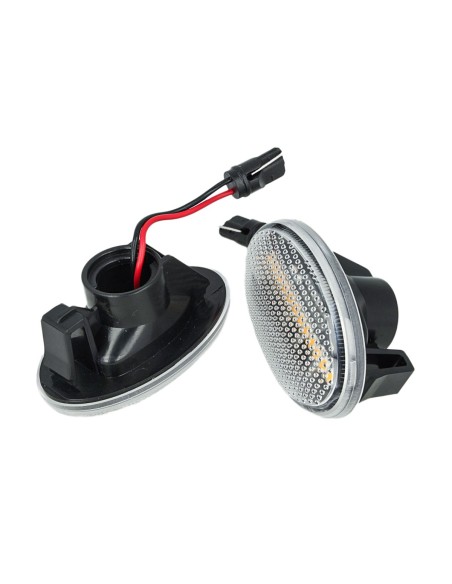 Kit Freccia Laterale a Led Side Marker Lente Trasparente Luce Arancione Per Mercedes Benz Viano Vito W639 Classe A W168