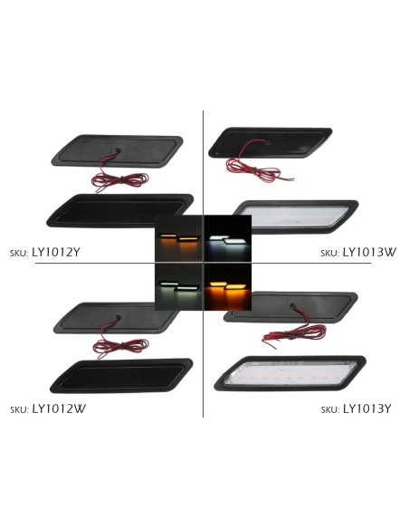 Kit Freccia Laterale a Led Side Marker Lente Trasparente Luce Bianco Per BMW Serie 3 F30 320 328 330 340 335 ActiveHybrid 3 2013