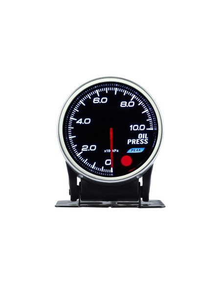 Manometro Analogico Pressione Olio BAR Oil Press Gauge 52mm 12V Auto Doppio Ingresso Alimentazione 10 Colori
