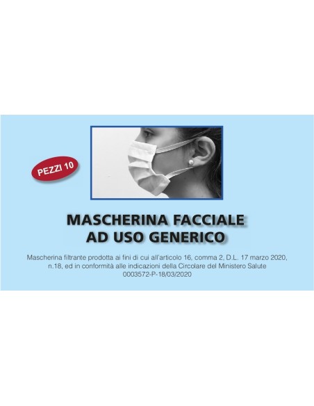 10 Pezzi Mascherina Tessuto TNT Lavabile Riutilizzabili Sartoriale Protettiva Copri Viso Made in Italy
