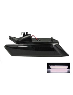 Kit Freccia Laterale a Led Side Marker Lente Nero Fume Luce Bianco Per Porsche 911 997 987 Carrera Boxster Cayman OEM 9976310380