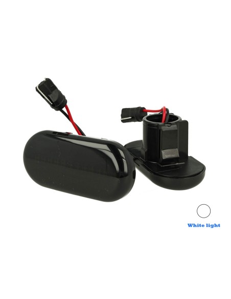 Kit Freccia Laterale a Led Side Marker Lente Nero Fume Luce Bianco Per Opel Vivaro Movano Nissan Interstar X70 OEM 7701047517 60