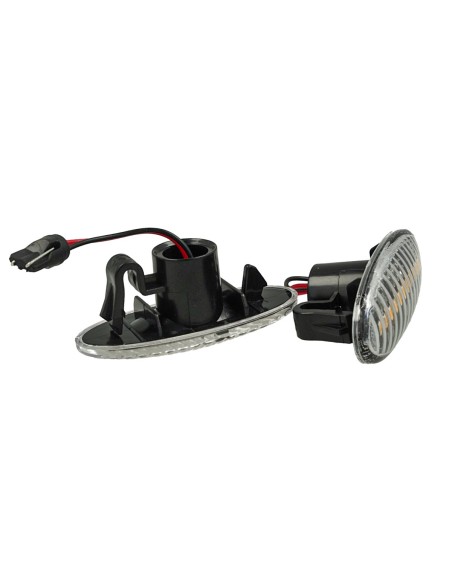 Kit Freccia Laterale a Led Side Marker Lente Trasparente Luce Arancione Per Nissan Qashqai Micra X-Trail Cube Evalia Leaf Note N