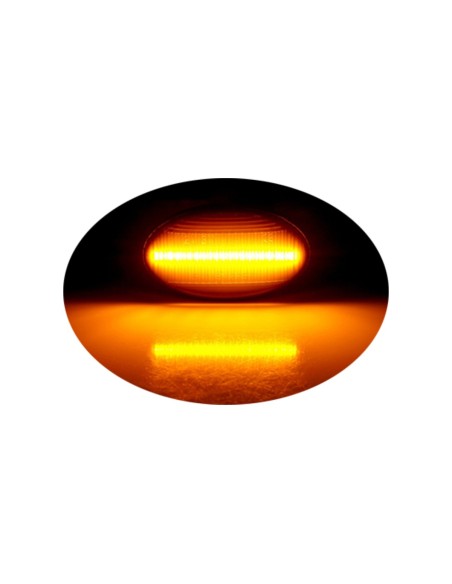 Kit Freccia Laterale a Led Side Marker Lente Trasparente Luce Arancione Per Nissan Qashqai Micra X-Trail Cube Evalia Leaf Note N