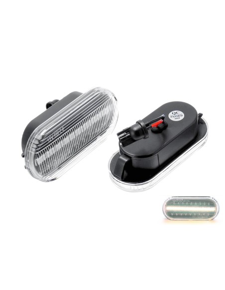 Kit Freccia Laterale a Led Side Marker Lente Trasparente Luce Bianco Per VW Golf 3 4 Passat Polo Sharan Seat Ibiza Skoda Octavia