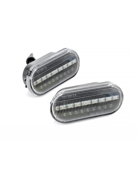 Kit Freccia Laterale a Led Side Marker Lente Trasparente Luce Bianco Per VW Golf 3 4 Passat Polo Sharan Seat Ibiza Skoda Octavia