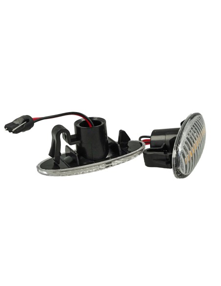 Kit Freccia Laterale a Led Side Marker Lente Trasparente Luce Bianco Per Nissan Qashqai Micra X-Trail Cube Evalia Leaf Note NP30