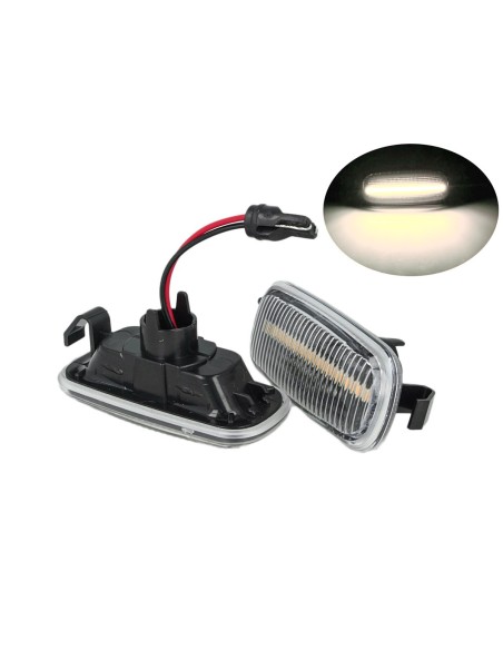Kit Freccia Laterale a Led Side Marker Lente Trasparente Luce Bianco Per Audi A3 S3 8P A4 S4 RS4 B6 B7 B8 A6 S6 RS6 C5 C7 OEM 8N
