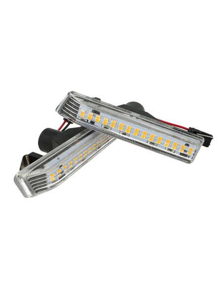Kit Freccia Laterale a Led Side Marker Lente Trasparente Luce Bianco Per BMW E36 M3 X5 E53 OEM 344-1405