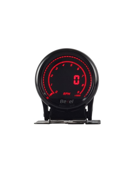 Manometro Digitale LCD Contagiri RPM Gauge 52mm 12V Auto Doppio Ingresso Alimentazione 10 Colori Remote Controllo Bottone