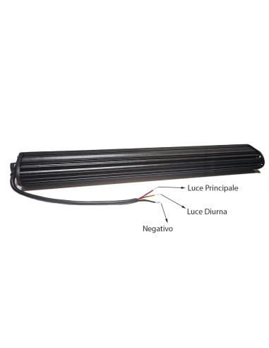 Barra Led Fuoristrada Slim 30W 12V 24V 10'' 26cm Con Daylight Luce Diurne IP67 E9 Fila Unica Faro Led Trattore