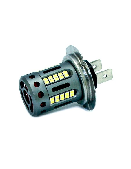 Lampada Led H7 PX26d 12V 21W Canbus Bianco Con Ventola In Testa Per Luce Fendinebbia