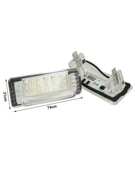 Kit Luci Targa Led Per Mercedes Benz Sprinter Dodge OEM 9018200156 Canbus Bianco 12V 5W