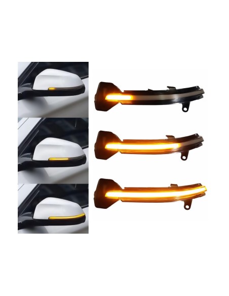 Kit Freccia Led Specchietto Retrovisore Dinamico Sequenziale BMW F10 F11 F12 F13 F06 F01 GT F07 Lente Fume Arancione