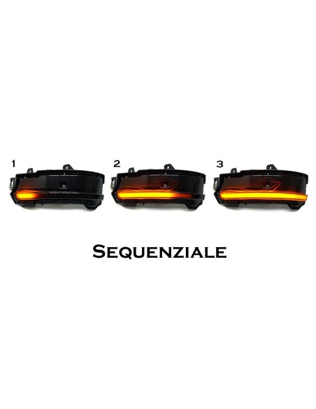 Kit Freccia Led Specchietto Retrovisore Dinamico Sequenziale Land Rover Discovery Sport Range Rover Evoque Lente Fume Arancione