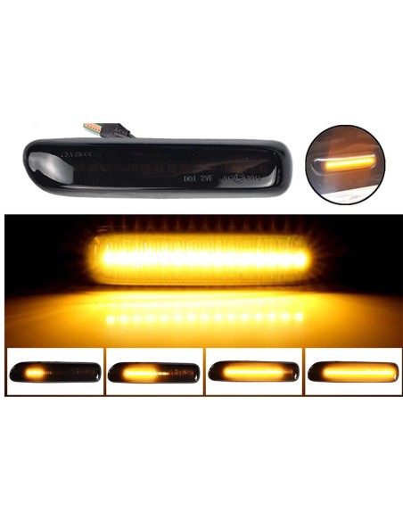 Kit Freccia Laterale a Led Side Marker Dinamica Lente Fume BMW E46 1998-2001 OEM 63132228592