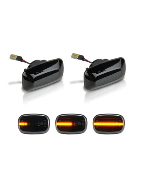 Kit Freccia Laterale a Led Side Marker Dinamica Lente Fume Per Toyota Landcruiser 80 1988-1997