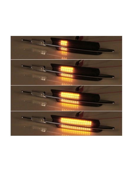Kit Freccia Laterale a Led Side Marker Dinamica Lente Fume BMW E46 4D 5D 2002-2005 LCI facelift