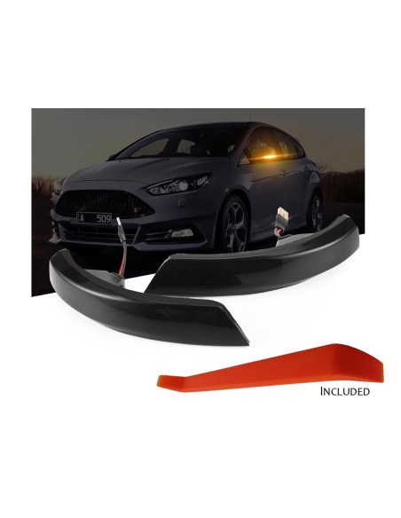 Kit Freccia Led Specchietto Retrovisore Dinamico Sequenziale Ford Focus 2008-2016 Lente Fume Arancione