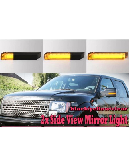 Kit Freccia Led Specchietto Retrovisore Dinamico Sequenziale Ford F150 Raptor Expedition Lincoln Mark LT Lente Fume Arancione + 