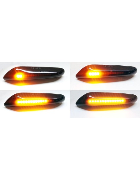 Kit Freccia Laterale a Led Side Marker Dinamica Lente Fume BMW E36 E46 E90 E91 E60 E61 X1 E84 X3 E83 X5 E53
