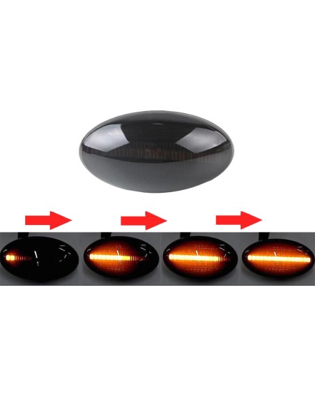Kit Freccia Laterale a Led Side Marker Dinamica Lente Fume Mini Cooper R50 R52 R53 2001-2006 CL-R53-SML-SM
