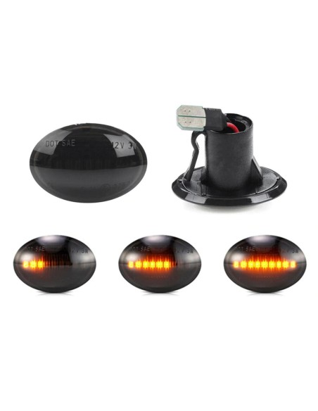 Kit Freccia Laterale a Led Side Marker Dinamica Lente Fume Fiat 500 500C 500L Lancia Lybra Ypsilon Ford KA RU8