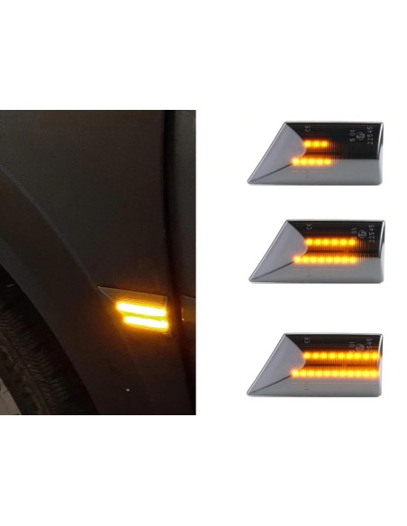 Kit Freccia Laterale a Led Side Marker Dinamica Lente Fume Opel Vectra C 2002-2008 Signum Resistenza Inclusa