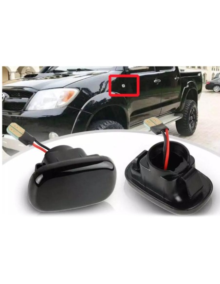 Kit Freccia Laterale a Led Side Marker Dinamica Lente Fume Toyota Hilux SR5 RAV 4 Prius Yaris Previa Lexus GS RX
