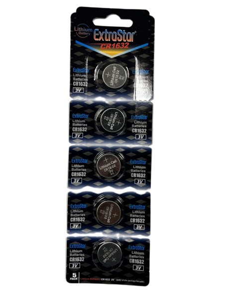 Pila Batteria A Bottone Extrastar CR1632 3V Confezione Da 5 Pile