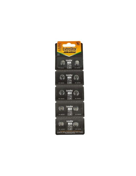 Pila Batteria A Bottone LR626 LR66 177 1,5V Extrastar AG4 Confezione Da 10 Pile