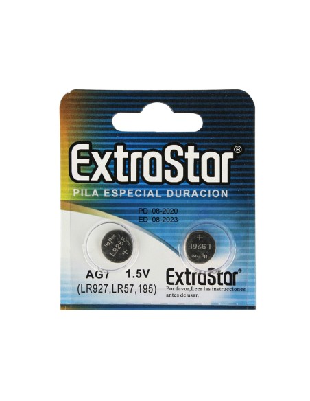 Pila Batteria A Bottone LR927 LR57 195 1,5V Extrastar AG7 Confezione Da 10 Pile