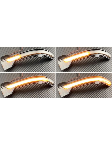Kit Freccia Led Specchietto Retrovisore Dinamico Sequenziale BMW F10 F11 F12 F13 F06 F01 GT F07 Lente Trasparente Arancione