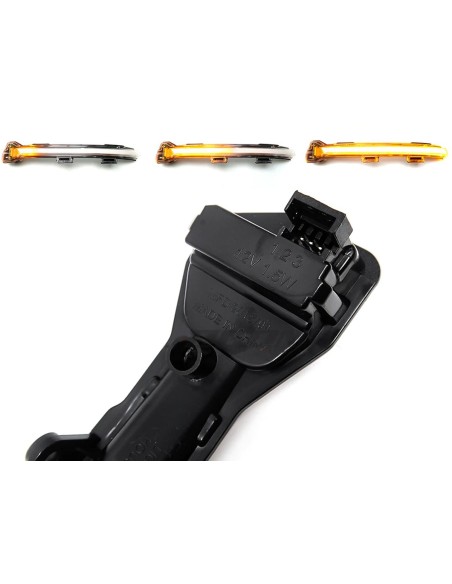 Kit Freccia Led Specchietto Retrovisore Dinamico Sequenziale VW Golf 7 Touran 2 E-Golf Lente Trasparente Arancione
