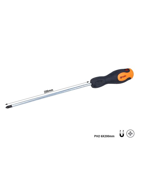 Cacciavite a Croce PH2 6X200mm Con Punta Magnetica