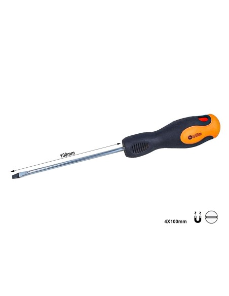 Cacciavite a Taglio 4X100mm Con Punta Magnetica