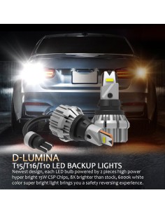 Lampada Led Luce Retromarcia Canbus T15 T16 W16W 12V 24V 21W Bianco 2800 Lumens 2