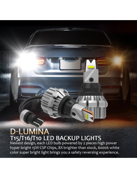 Lampada Led Luce Retromarcia Canbus T15 T16 W16W 12V 24V 21W Bianco 2800 Lumens