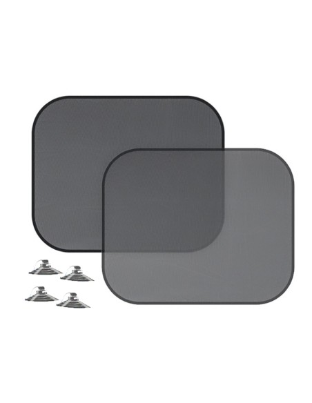 2 Pezzi Tendina Parasole Laterale Auto 44X38cm Nero