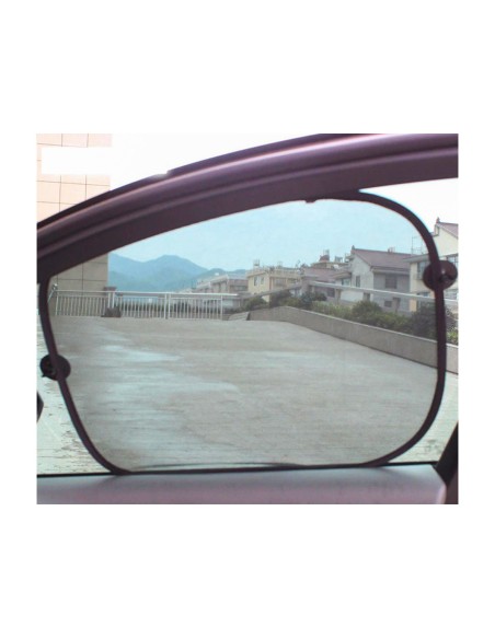 2 Pezzi Tendina Parasole Laterale Auto 44X38cm Nero