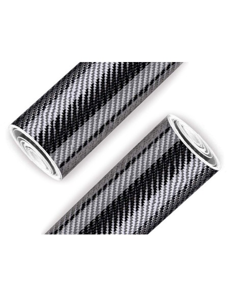 2 Rotoli Pellicola Adesiva Decorativa Per Auto 13X500cm Nero 4D