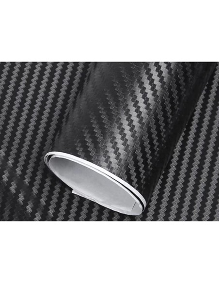 2 Rotoli Pellicola Adesiva Decorativa Per Auto 13X500cm Nero 4D