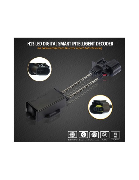 Led Warning Canceller H13 12V Filtro Resistenza Cancella Errore Kit Full Led