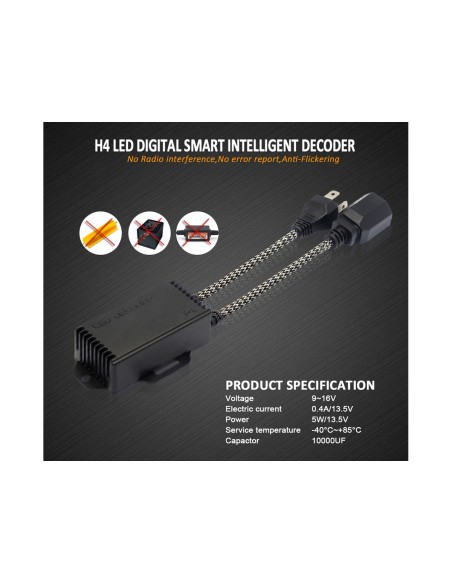 Led Warning Canceller H4 12V Filtro Resistenza Cancella Errore Kit Full Led