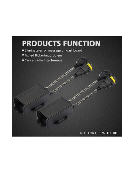 Led Warning Canceller H8 H11 H9 12V Filtro Resistenza Cancella Errore Kit Full Led