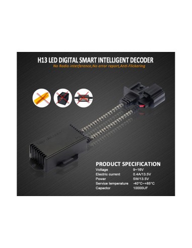 Led Warning Canceller HB5 9007 12V Filtro Resistenza Cancella Errore Kit Full Led