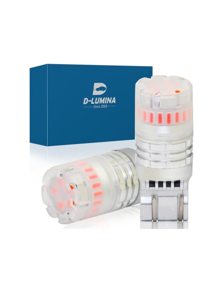 Lampada Led T20 7443 7440 Canbus Rosso 12V No Polarita IP67 Illuminazione 360 Gradi